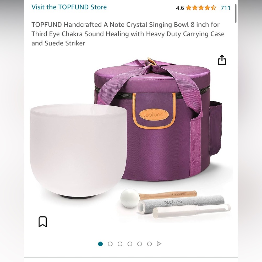 Crystal singing bowl